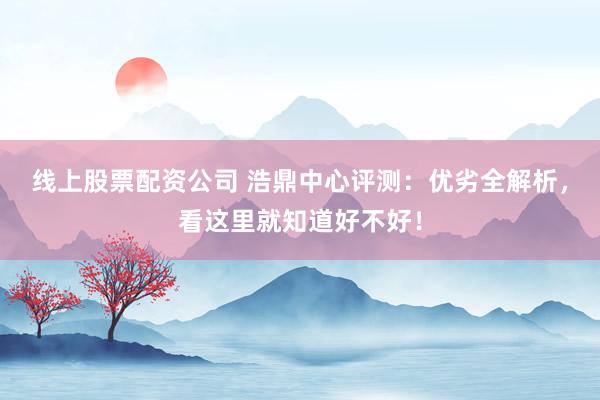 线上股票配资公司 浩鼎中心评测：优劣全解析，看这里就知道好不好！
