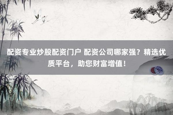 配资专业炒股配资门户 配资公司哪家强？精选优质平台，助您财富增值！
