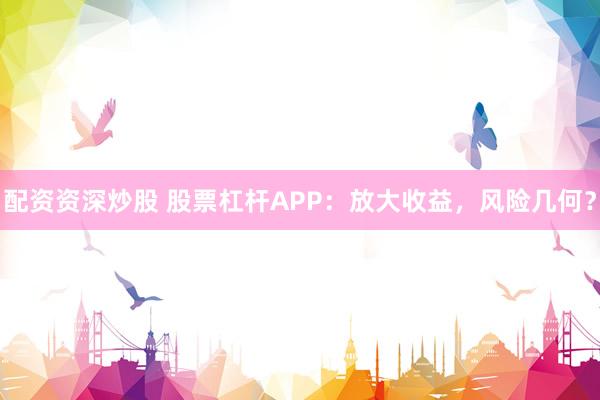 配资资深炒股 股票杠杆APP：放大收益，风险几何？