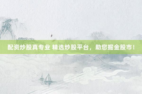 配资炒股真专业 精选炒股平台，助您掘金股市！