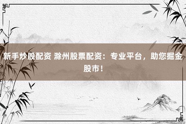 新手炒股配资 滁州股票配资：专业平台，助您掘金股市！