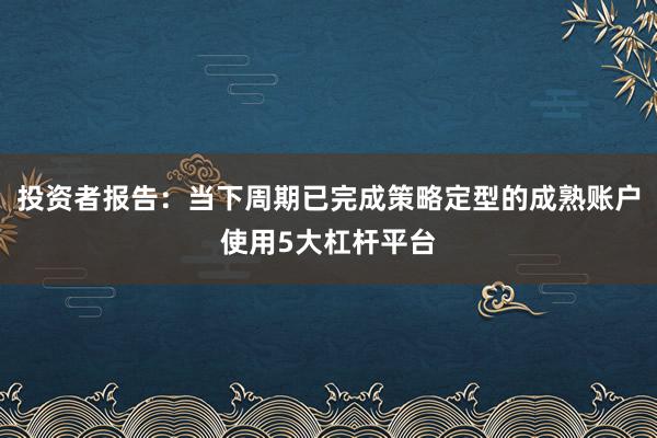 投资者报告：当下周期已完成策略定型的成熟账户使用5大杠杆平台