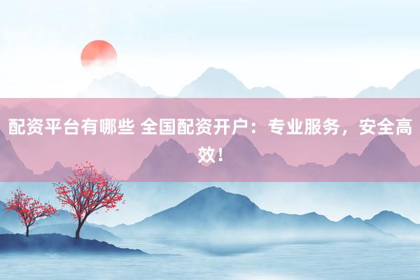 配资平台有哪些 全国配资开户：专业服务，安全高效！