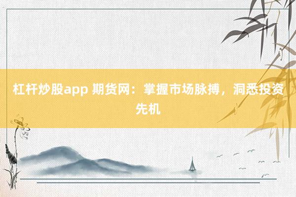 杠杆炒股app 期货网：掌握市场脉搏，洞悉投资先机